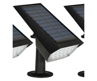Lampi de gradina , aplica de perete, lumina solara cu LED IP65 pentru exterior, cu 3 lumini de culoare, 2 luminozitati pentru te