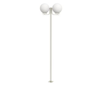 Stalp de iluminat exterior Outsunny, abajururi acrilice duble