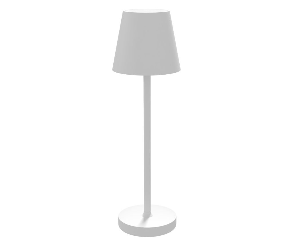 White Table Lamp with 3 Lights, Modern Portable Lamp with Included Cable, Ø11.2x36.5 cm, White