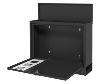 Cutie Postala de Perete 36,5x11,5,5x29cm, Negru