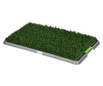 Toaleta pentru Caini, Iarba Artificiala pentru Caini cu Tava pentru Antrenamentul la Olita, 67x41 cm, Verde