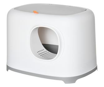 litiera pentru pisici cu lopatica si capac, 55x40x39cm
