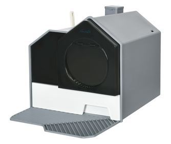 Litiera cu Acoperis pentru Pisici, cu Capac si Paleta, Cutie pentru Litiera pentru Pisici cu Sertar, Maner, Deodorante, Design d