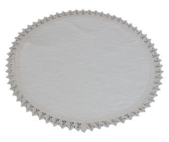 Hagyományos krémszínű kerek szalvéta 30 cm átmérőjű - 6 darabos készlet