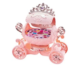Детски комплект гримове с уникален дизайн, модел Princess Carriage, комплект гримове WePro Store, сенки за очи, червило, множест