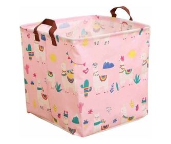 Pamucna košara za pohranu s ručkama, za igračke ili odjeću, raznobojna, 31 x 31 x 31 cm