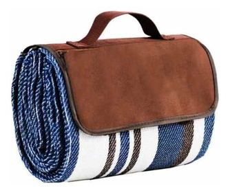 Patura Mercaton pentru Picnic sau Plaja, Pliabila Model Geanta, Impermeabila, Oxford, 200 x 145 cm, Albastru