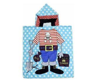 Μπουρνούζι-Πετσέτα Παιδικό Mercaton, Μικροΐνες, Σχέδιο Πειρατής, 250 g/m², 58 x 57 cm