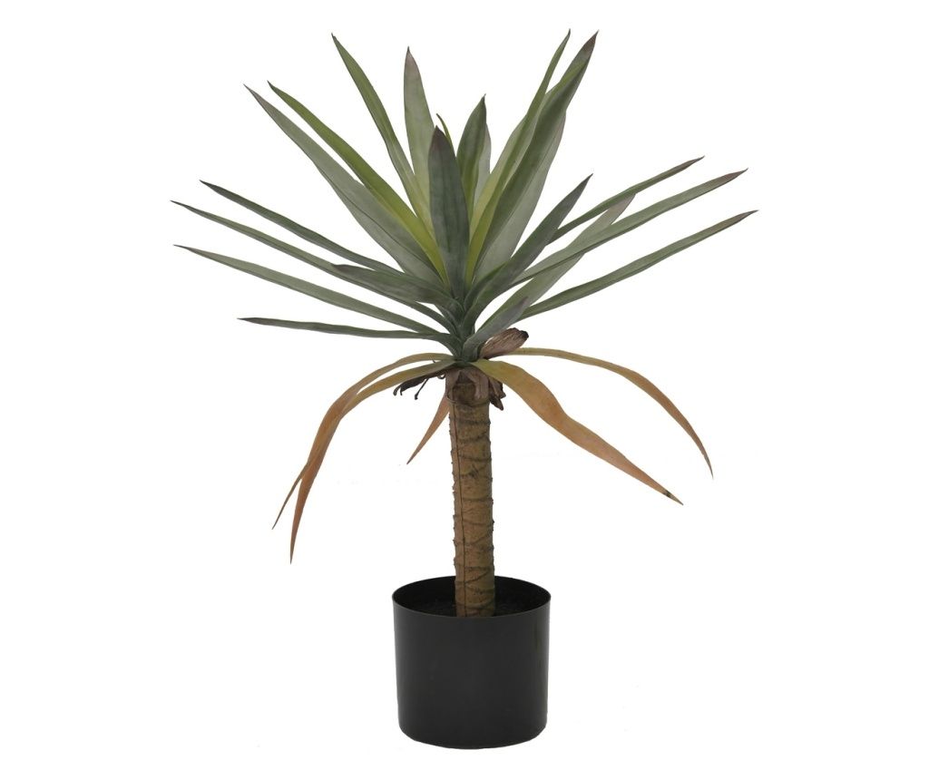 Zöld, mesterséges, cserepes Dracéna növény 58x55x62 cm