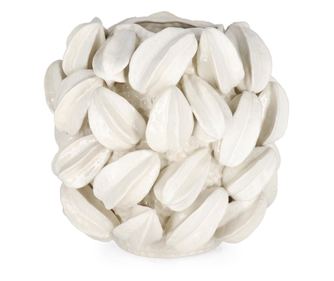 Carambola fehér kerámia váza 34,5x33x32 cm