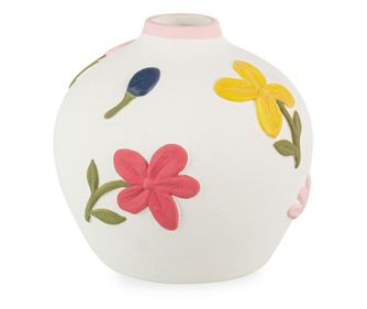 Πολύχρωμο Πορσελάνινο Ανθοδοχείο Floryn 15.8x14.5 εκ.