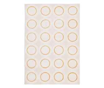 Krémszínű és sárga textil szőnyeg Zina 160x230x0,9 cm