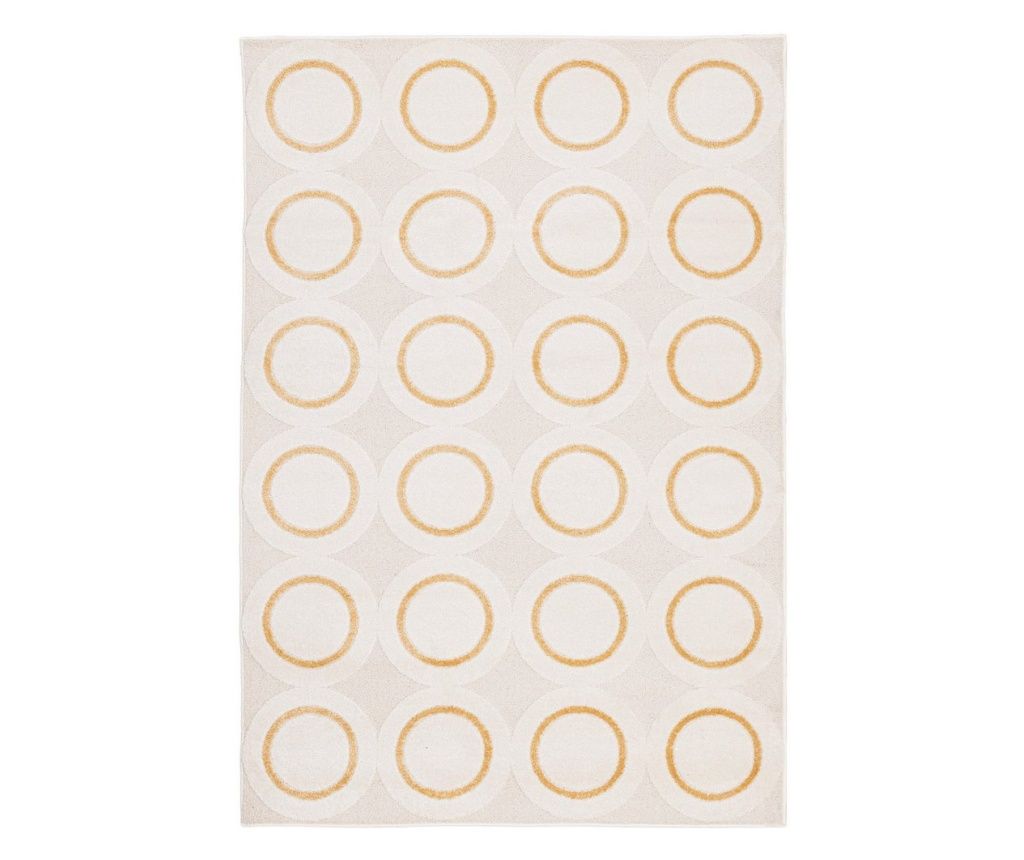 Cream and Yellow Textile Rug Zina 160x230x0.9 cm