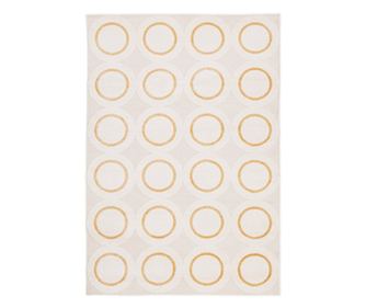 Krémszínű és sárga Zina textil szőnyeg 200x290x0,9 cm