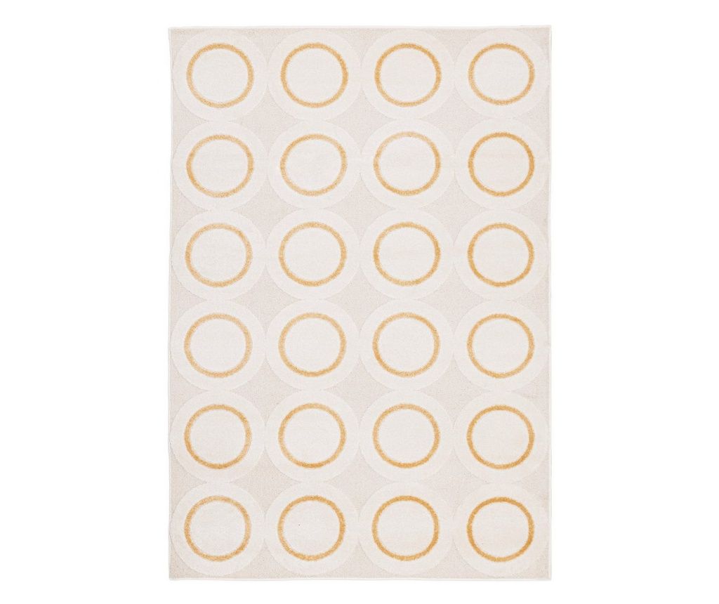 Krem in rumen Zina tekstilni tepih 200x290x0,9 cm