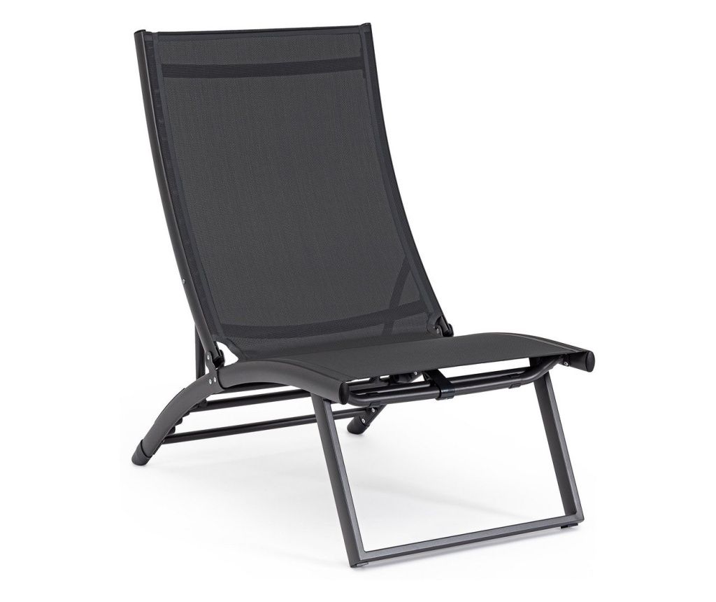 Σετ 2 Πολυθρόνες Κήπου Taylor Ανθρακί Γκρι με Ανάκλιση 53x166.5x90 εκ.