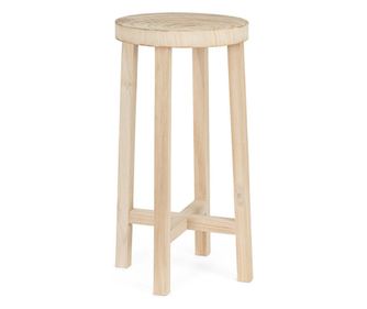 Zestaw 2 naturalnych drewnianych stolików bocznych Yako 40x80 cm