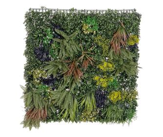Панел с изкуствени растения многоцветен Хавайски 100x100 см