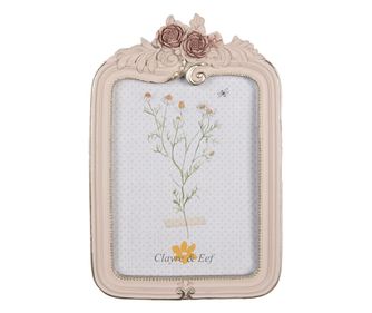 Rozi polistonski okvir za fotografije za stol/zid 14x2x22 cm, 10x15 cm