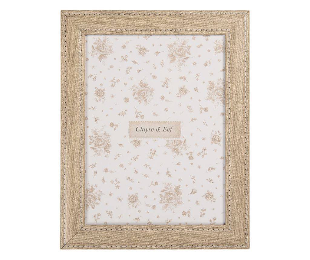 Bézs MDF asztali képkeret 17x1x22 cm, 13x18 cm