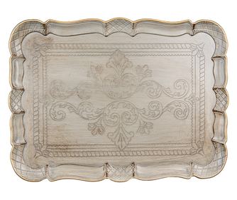 Sivi plastični pladanj 40x30x2 cm