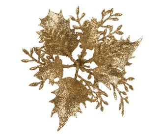 6 darabos arany karácsonyfadísz készlet, 11x3 cm