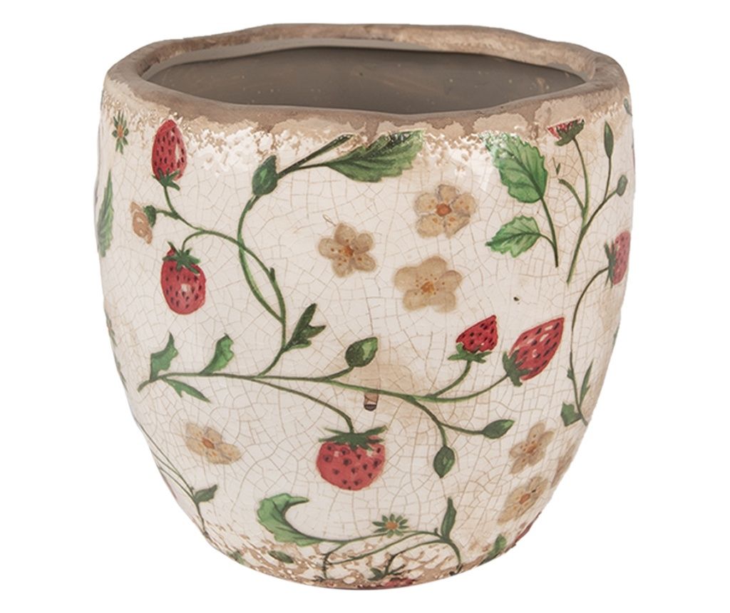 Večbarvni keramični cvetlični lonec 14x14 cm