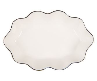 Керамична сапунерка бяла 15x10x3 см