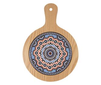 Podložka pod horké nádoby z vícebarevné keramiky 19x27x1 cm