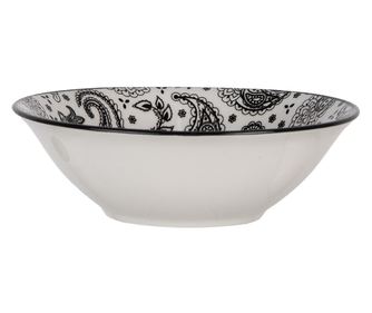 Set 2 zdjele crno-bijele keramike 15x5 cm, 350 ml
