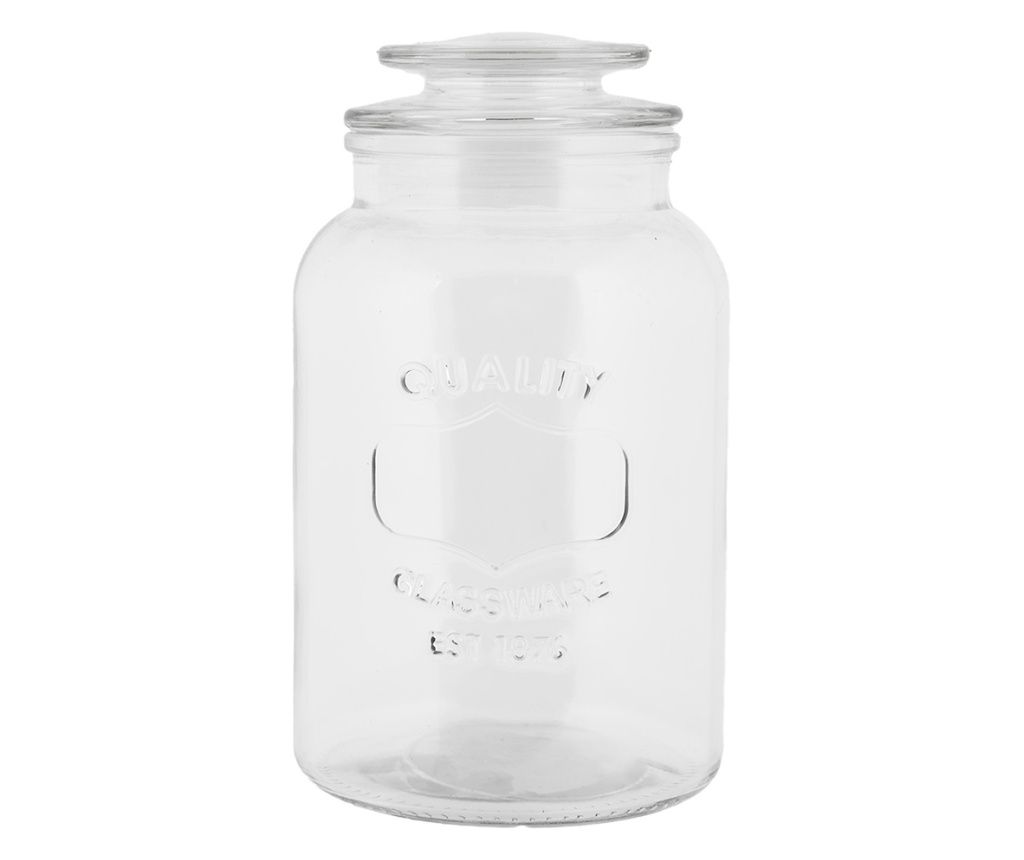 Prozoren steklen kozarec 12x21 cm