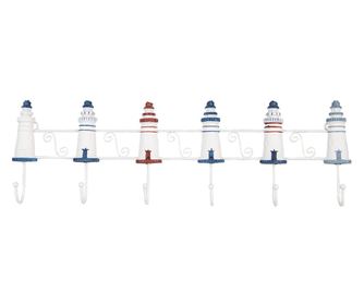 Cuier perete lemn metal multicolor 54x4x17 cm