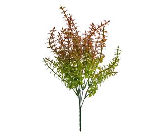 Zöld és barna műnövény csokor 10x10x40 cm