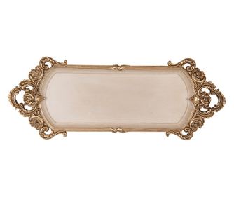 Tava decorativa polirasina multicolora 34x13x3 cm