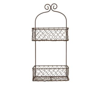 Etajera fier maro 20x12x45 cm