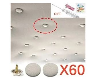 Set Profesional 60 Capse Tapitate, 60 Ace Fixare plafon si Surubelnita pentru Reparatie Plafon