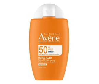 Crema faciala hidratanta fara parfum cu protectie solara foarte ridicata, Avene Solaire Ultra Fluido Invisible SPF50, 50 ml