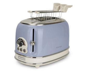 Kenyérpirító Ariete VINTAGE 0155/05, 810 W, 2 szelet, 3 funkció, 6 szint, Kivehető morzsatálca, Kék