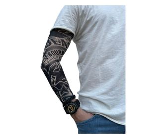 Maneca tatuaj temporar, print 3D, cu protectie solara pentru brate, marime universala, unisex, Negru