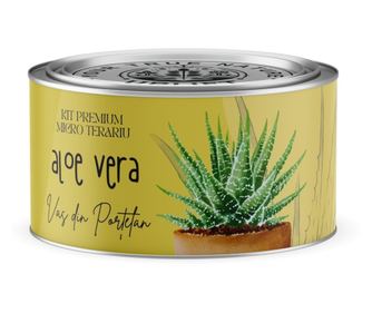 Kit Premium Micro Terariu cu seminte de Aloe Vera Uplift Elements