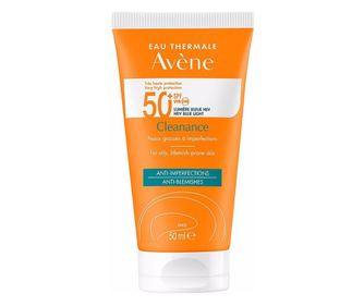 Protectie solara faciala foarte ridicata pentru tenul gras si cu imperfectiuni, Avene Solaire Cleanance SPF50+, 50 ml