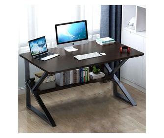 Birou de calculator, cu raft, Ecarla, 80 x 40 cm, wenge