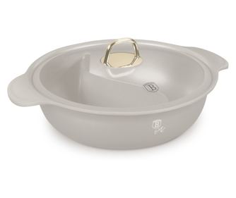 Cratita cu capac si separator 30 cm, 4,2L Sahara Berlinger Haus BH 8628, antiaderenta, crem