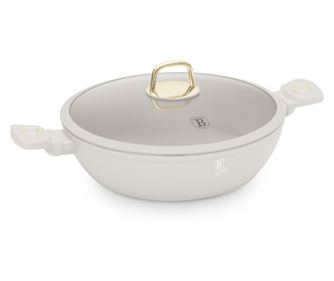 Cratita cu capac 30 cm, 4,5L Sahara Berlinger Haus BH 8069, antiaderenta, crem