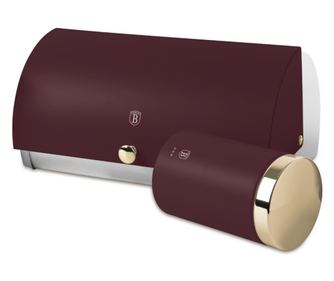 Kutija za kruh s posudama Leonardo Berlinger Haus BH 6737, bordo, nehrđajući čelik