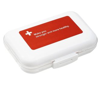 Cutie patrata pentru organizare medicamente, vitamine sau suplimente, Pufo Medicine, 12 cm