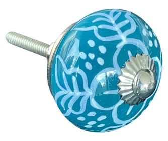 Vintage stílusú kézzel festett porcelán bútorgomb