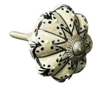 Vintage stílusú kézzel festett porcelán bútorgomb