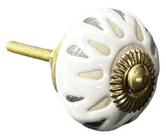 Vintage stílusú kézzel festett porcelán bútorgomb