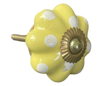 Vintage stílusú kézzel festett porcelán bútorgomb